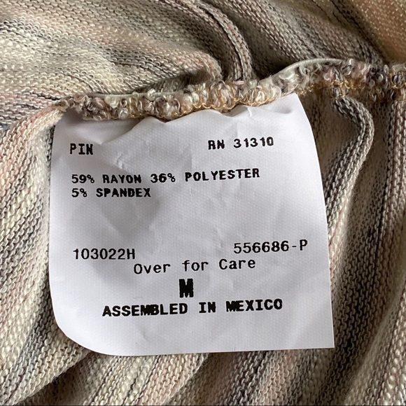 I.N. San Francisco Neutral Heathered Lace Insert Ruched Knit Sweater Top - Picture 14 of 14